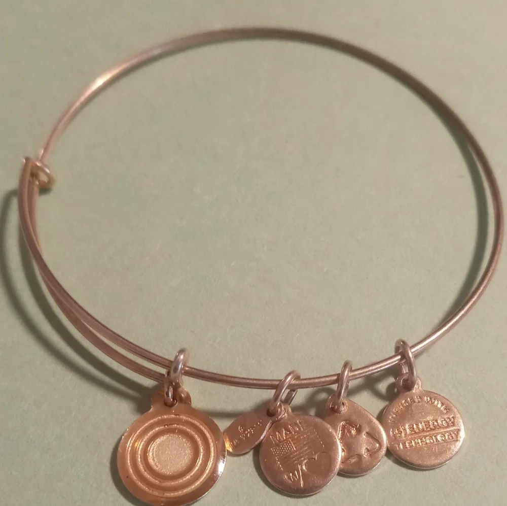 Alex and Ani 2012 divinity circle bangle bracelet in gold tone. - Picture 7 of 7